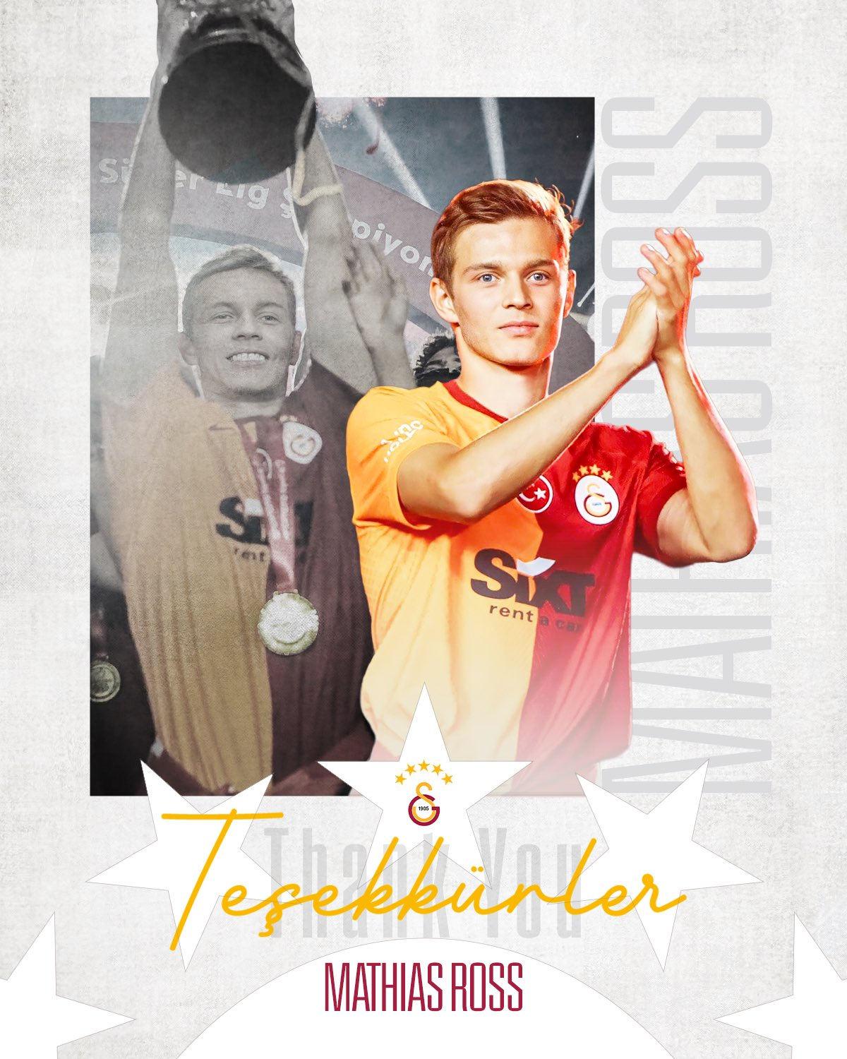 Galatasaray, Mathias Ross'un ayrıldığını açıkladı.