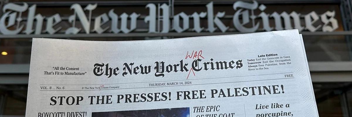 New York Times gazetesini eleştiren bir parodi