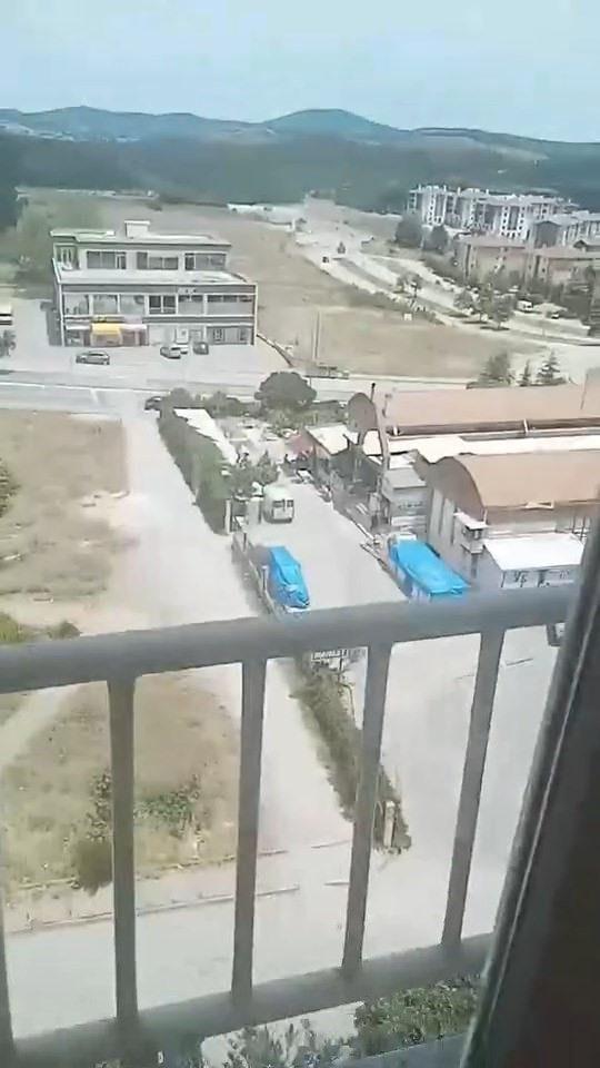 Deprem anında çekilen görüntü