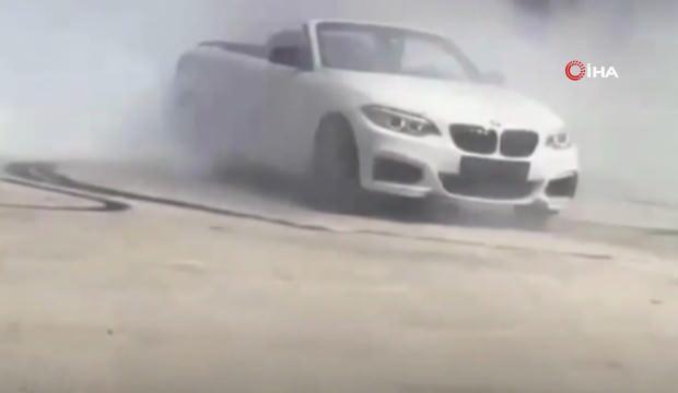 Cadde ortasında drift atan sürücüye 46 bin TL ceza