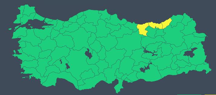 Meteoroloji uyarı haritası