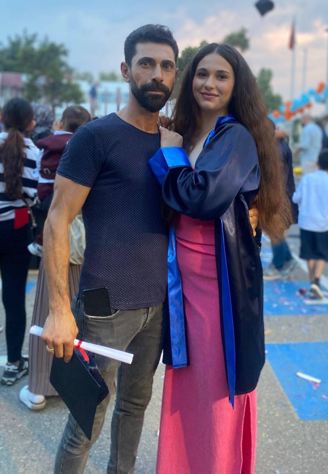 Fatma Nur Ören (13) ve babası