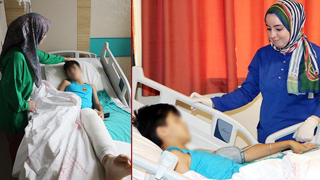 Ünal, Erzurum Şehir Hastanesi Yanık Merkezi’ne kaldırıldı. 