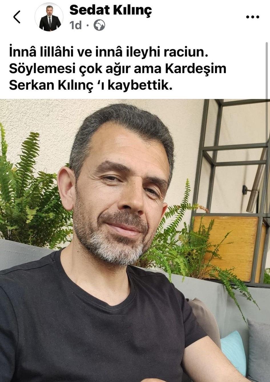 İYİ Parti Genel Başkan Başdanışmanı Sedat Kılınç'ın paylaşımı