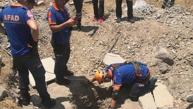 Metan gazından etkilenen bir AFAD görevlisi