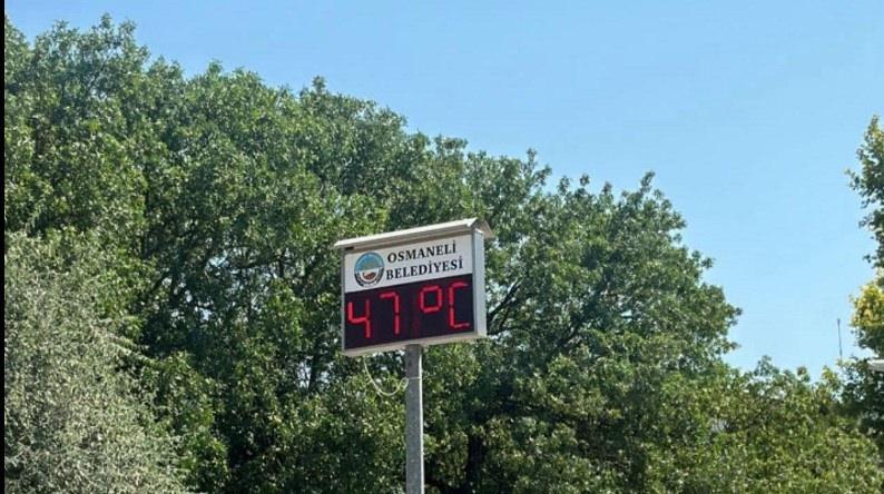 9 Temmuz Osmaneli termometre görüntüsü