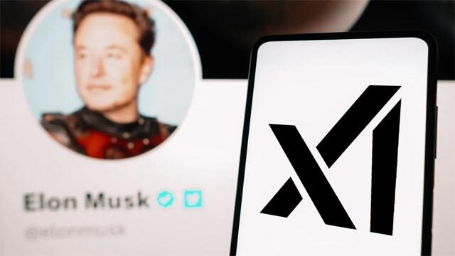 Elon Musk'ın X hesabı ve şirketinin logosu yanyana