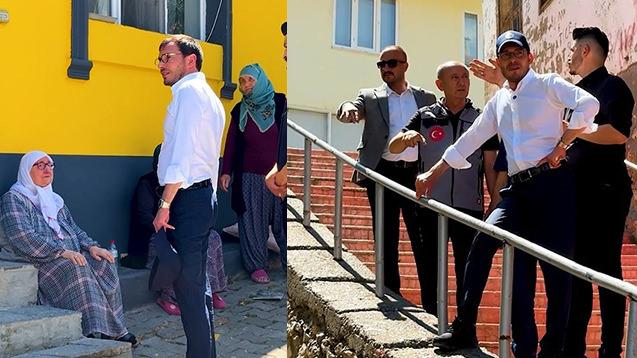 Milliyetçi Hareket Partisi'nden (MHP) Tokat Belediye Başkanı Mehmet Kemal Yazıcıoğlu, vatandaşlarla birlikte.