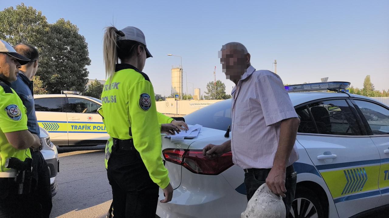 Alkollü motosiklet sürücüsüne 20 bin TL ceza.