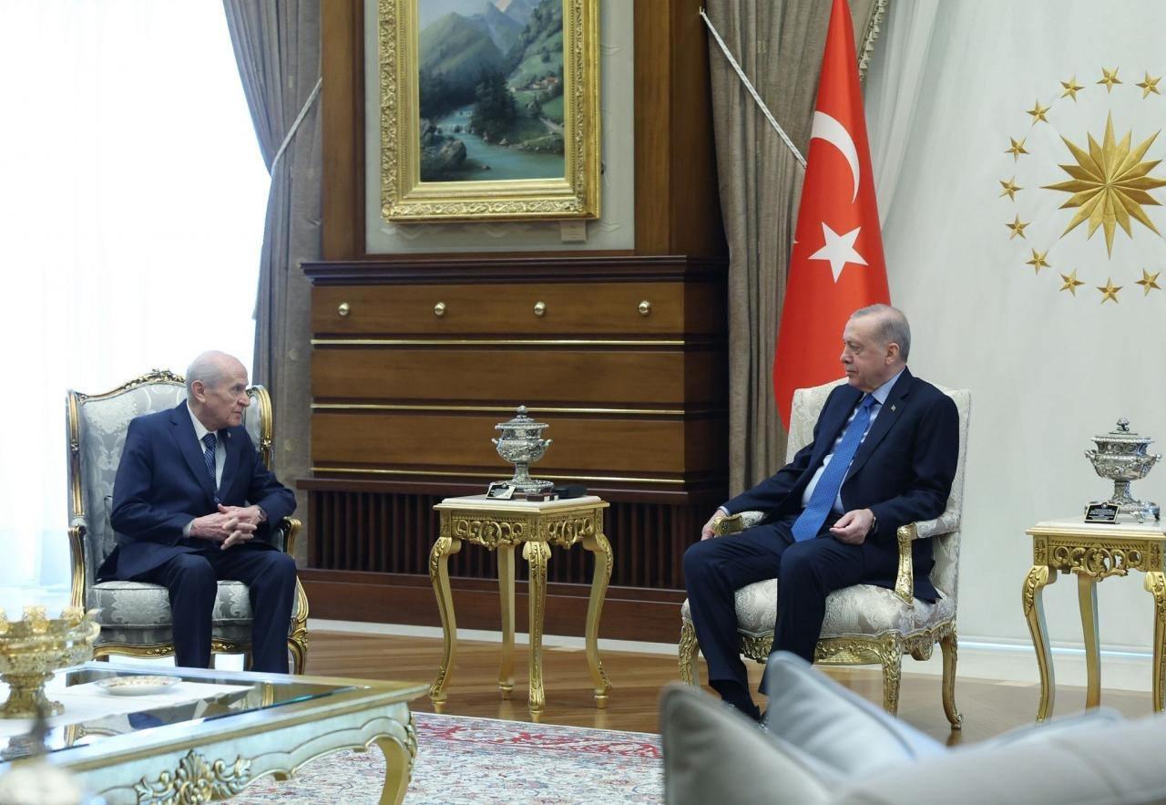 Erdoğan, MHP Lideri'ni dün Beştepe'de kabul etmişti. 