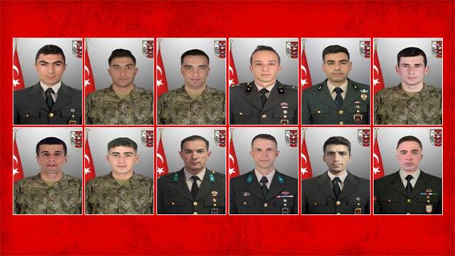Pençe-Kilit Harekatı'nda şehit olan 12 askerimiz