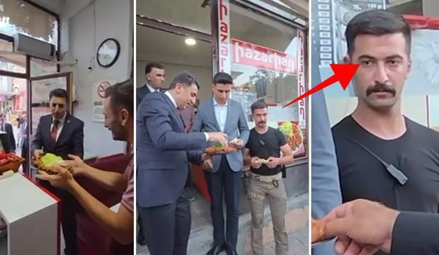 Tunceli Valisi'nin koruması elinde marulla kaldı, sosyal medyada viral oldu! 