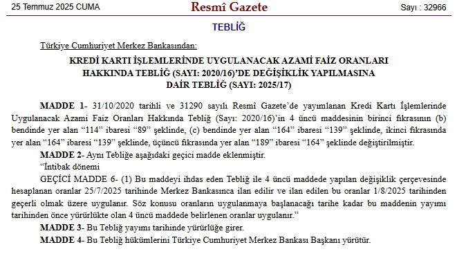 Resmi Gazete kararı