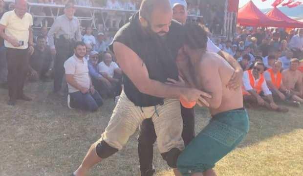 Er meydanından kahkaha sesleri: Pehlivan rakibi karıştırdı!
