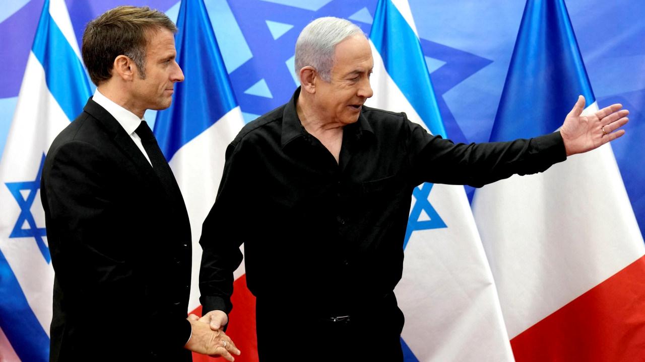 Emmanuel Macron ve Binyamin Netanyahu
