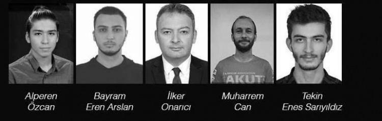 Yangında hayatını kaybeden şehitlerimiz. 