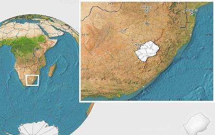 Lesotho'nun konumu