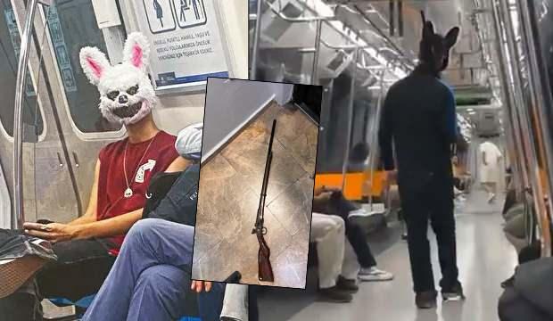 Metroda yolcuları tedirgin etmişti! Tüfekli tavşanın ifadesi ortaya çıktı