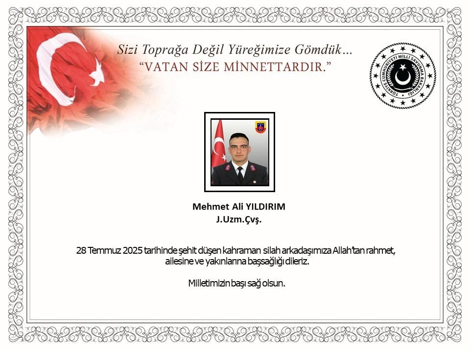 Şehit J. Uzm. Çvş. Mehmet Ali Yıldırım