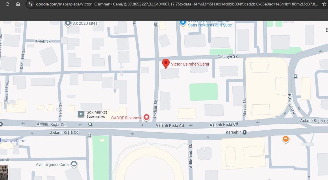 Google haritalar görüntüsü