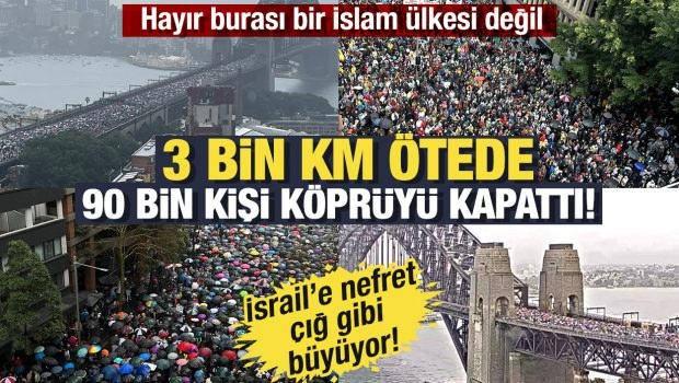 İnsanlık Filistin için ayakta! Sidney'de 90 bin kişi soykırımın bitmesi içim yürüdü