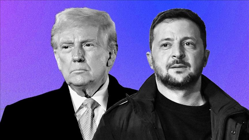 Donald Trump ve   Ukrayna Cumhurbaşkanı Volodimir Zelenskiy 