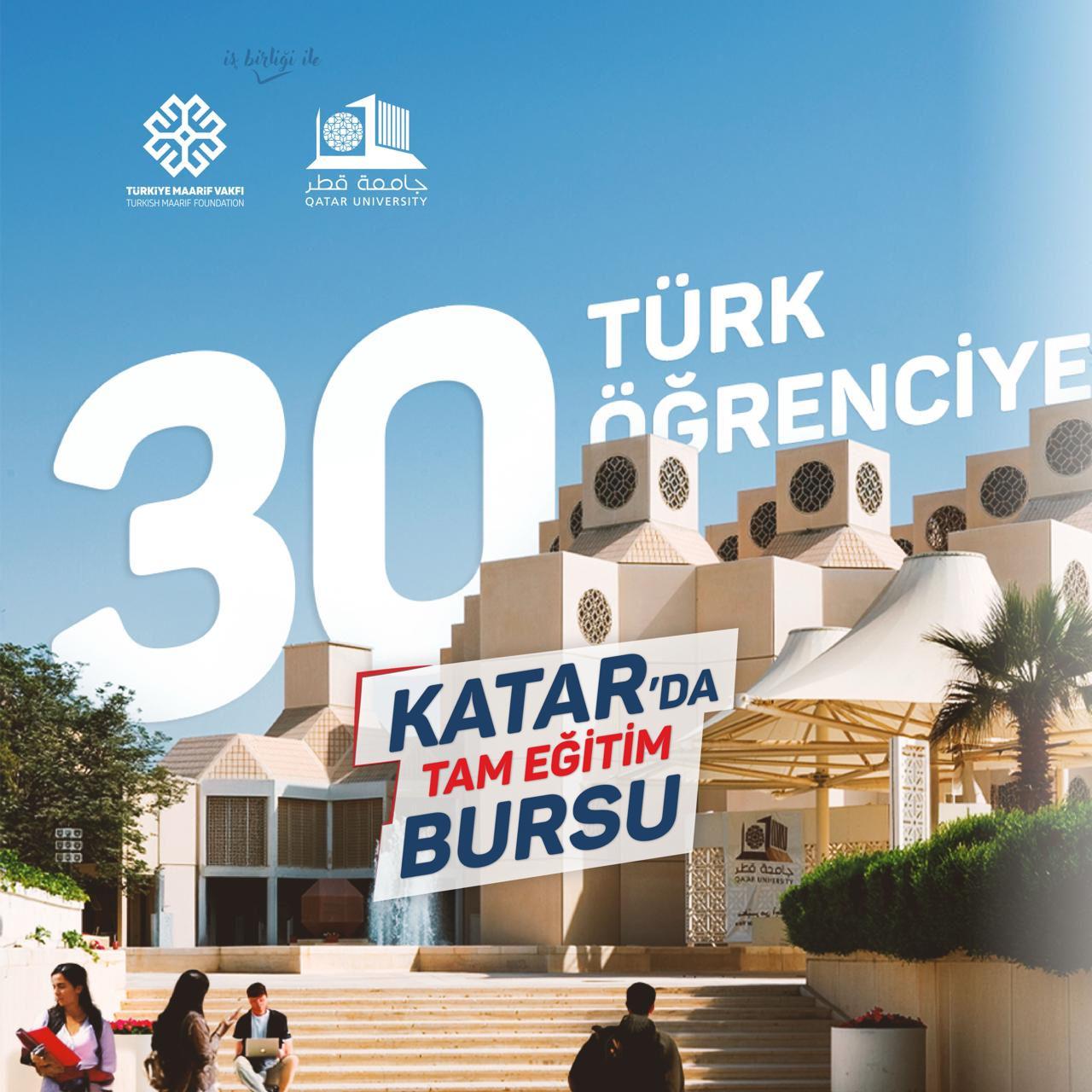 30 Türk Öğrenciye Katar’da Tam Burslu Lisans Eğitimi