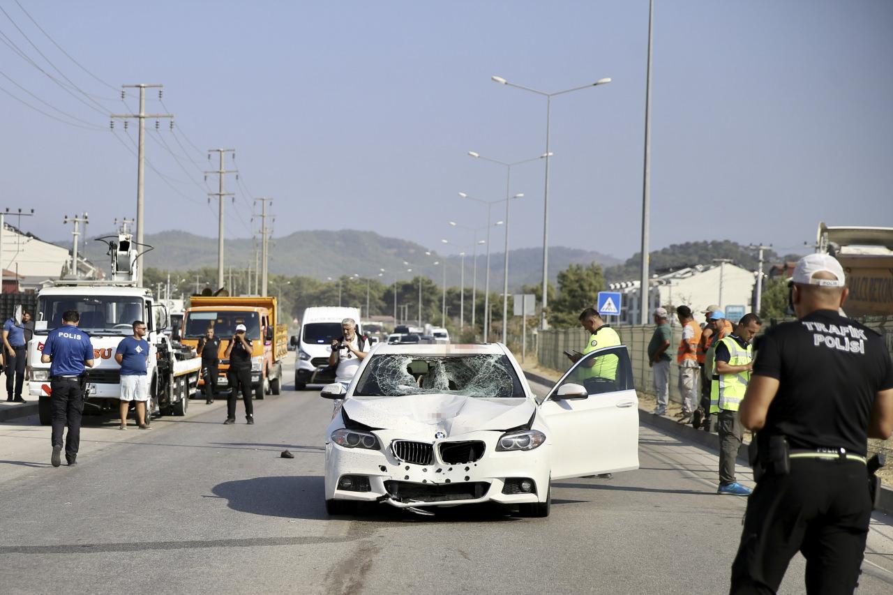 Kazaya karışan arabanın son hali