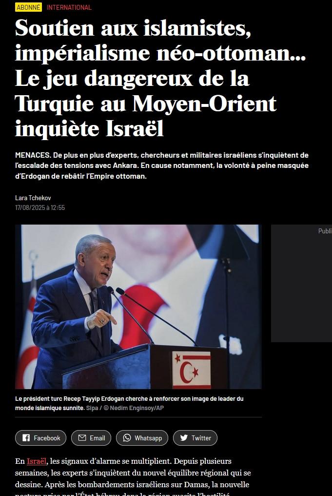 Fransa merkezli Le Journal du Dimanche gazetesinin internet edisyonundaki haberi