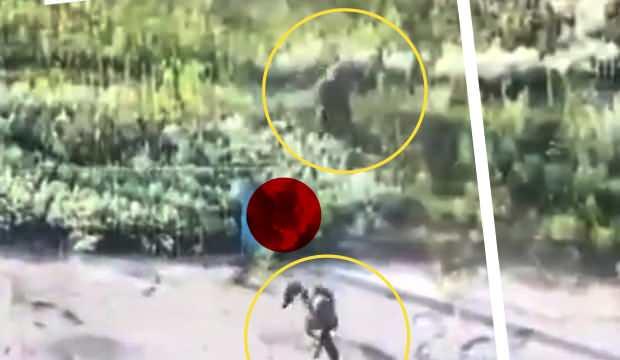 Rus askerin drona tüfek fırlattığı anlar kamerada: Çaresizliğin görüntüsü