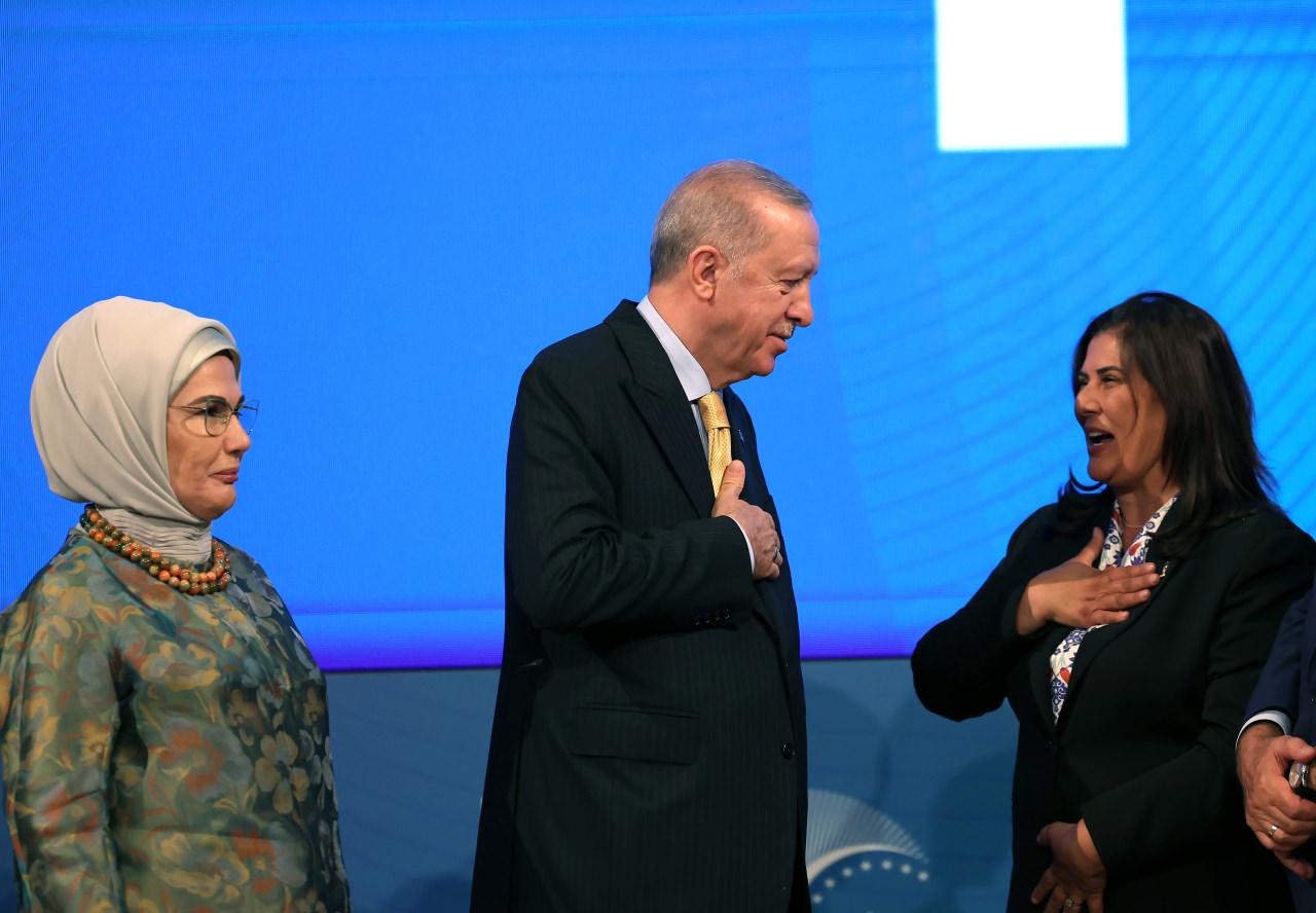 Cumhurbaşkanı Recep Tayyip Erdoğan ve Özlem Çerçioğlu