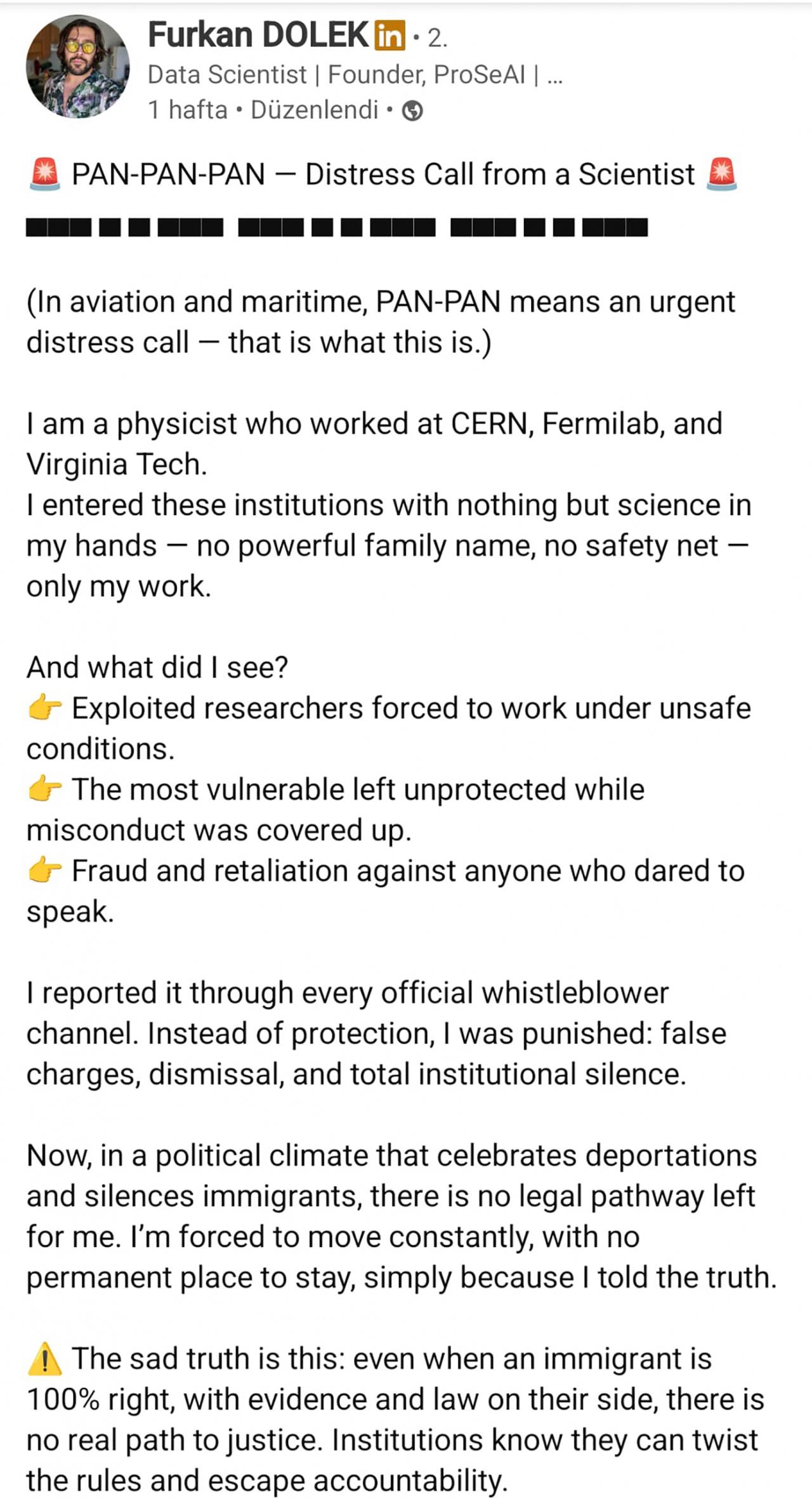 Dr. Furkan Dölek'in paylaşımı