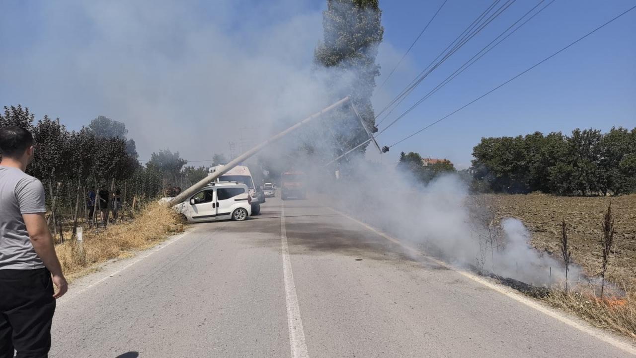 Kaza yerinden bir görüntü