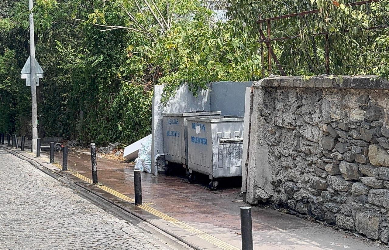 Bebeğin cesedinin bulunduğu çkonteyner. 