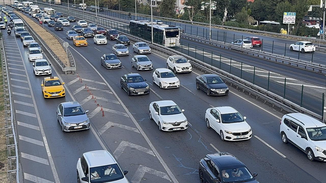 İstanbul'da yaşanan trafikten görüntü
