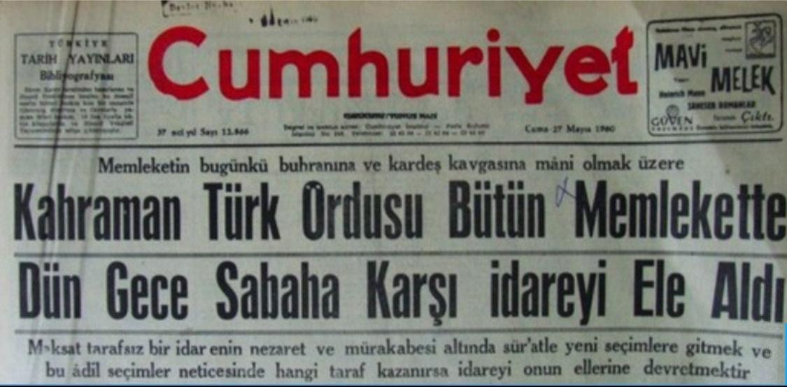 Döneme ait bir gazete küpürü