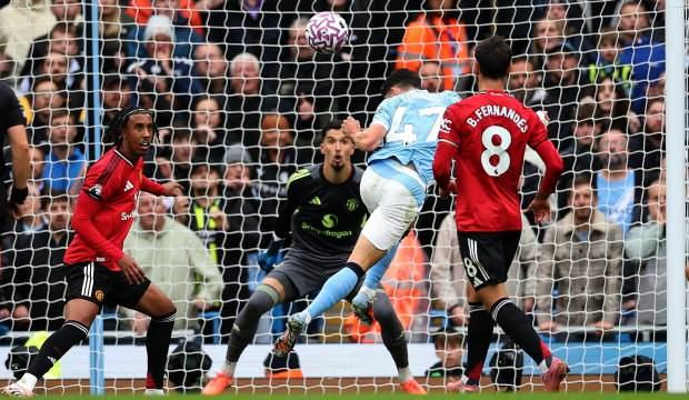 Manchester derbisinde kazanan Maviler