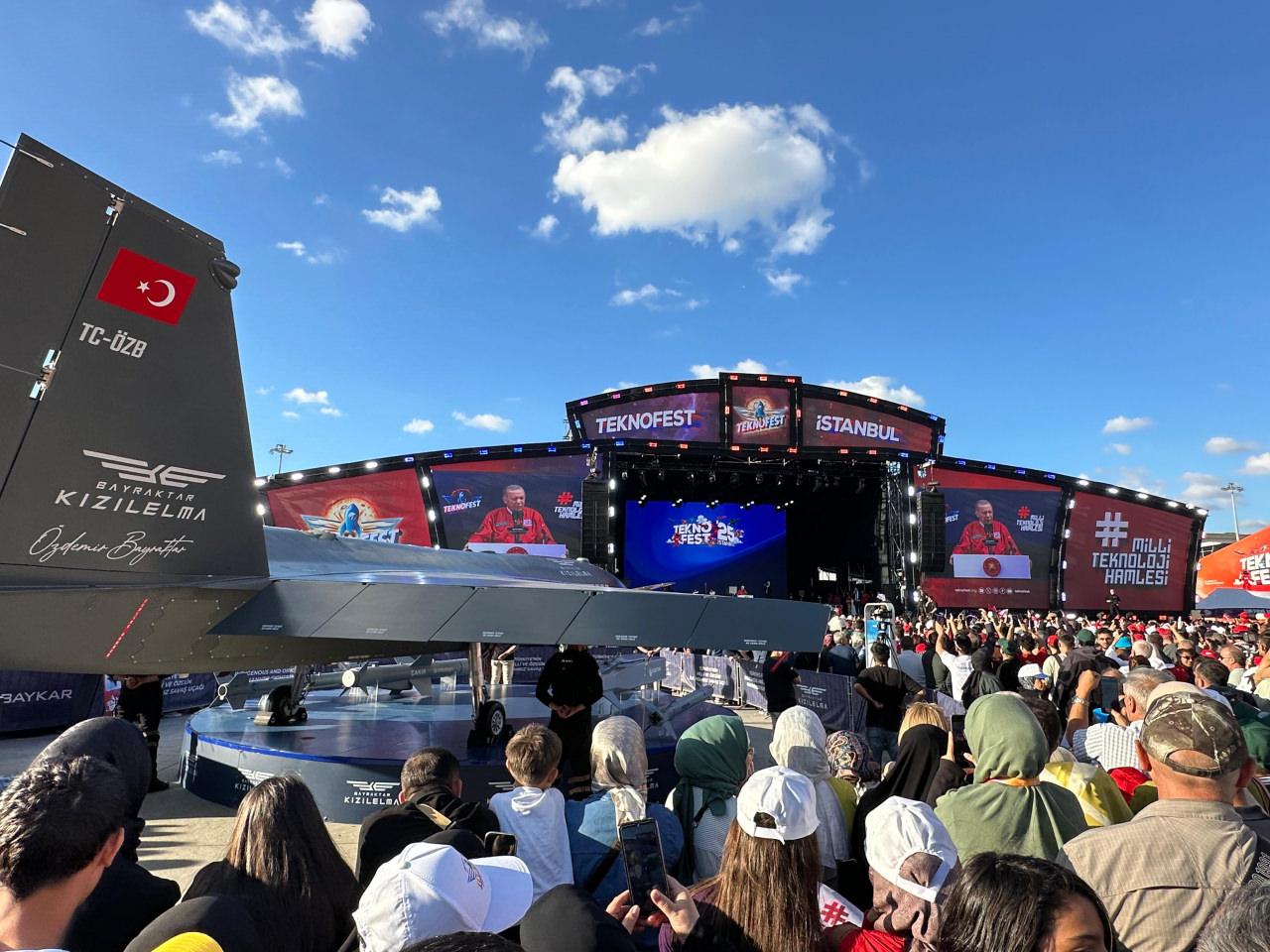 Cumhurbaşkanı Erdoğan TEKNOFEST alanında...