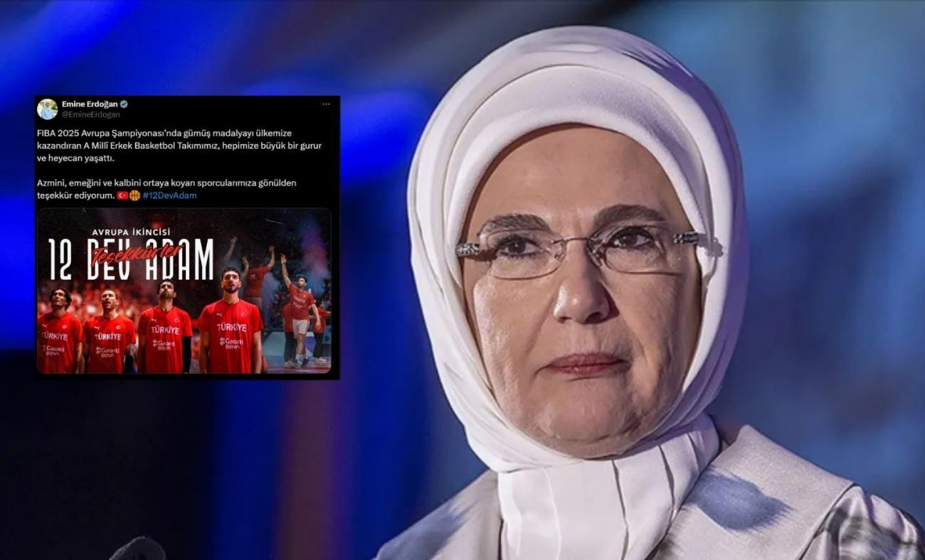 Emine Erdoğan’dan A Milli Basketbol Takımı’na tebrik!