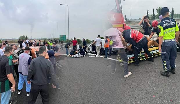 Kuzey Marmara Otoyolu’nda kaza, araç hurdaya döndü! Yaralılar var