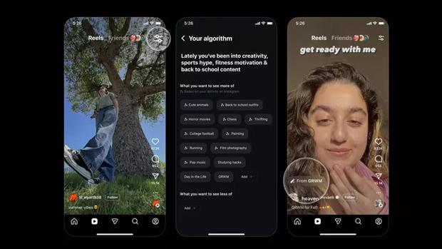  Instagram Algoritme Özelleştirme özelliğinden bir örnek