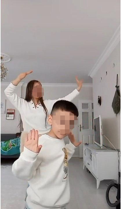 Küçük çocuğun sosyal medyadaki görüntüleri. 