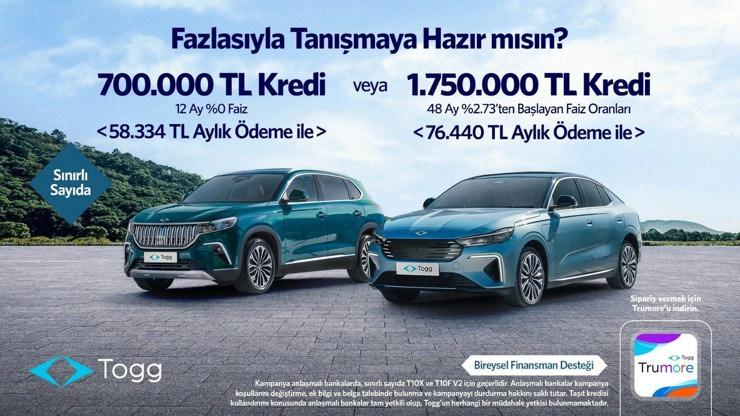 Yerli otomobil Togg finansman kampanyası