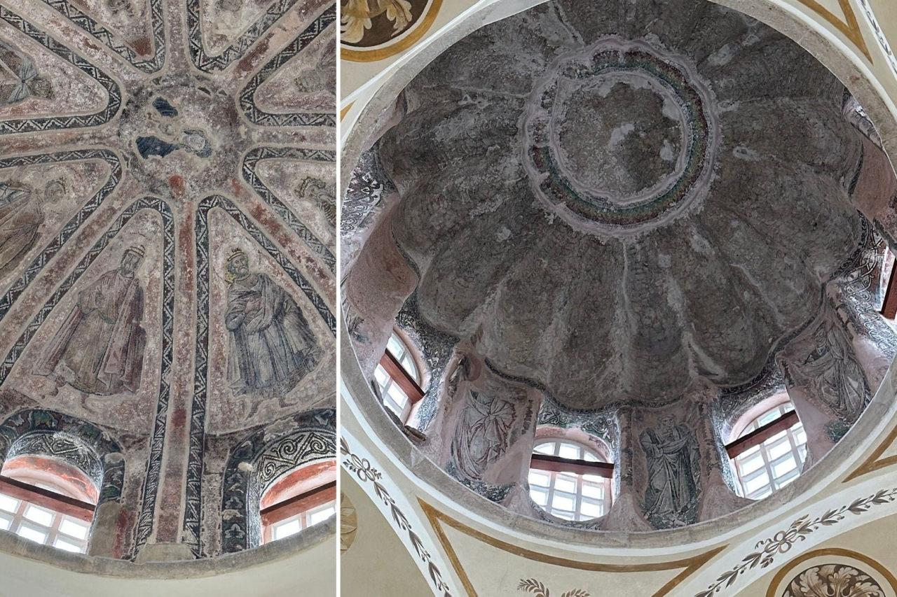 Molla Gürani Camii - Kilise döneminden günümüze kalan kubbe detayları