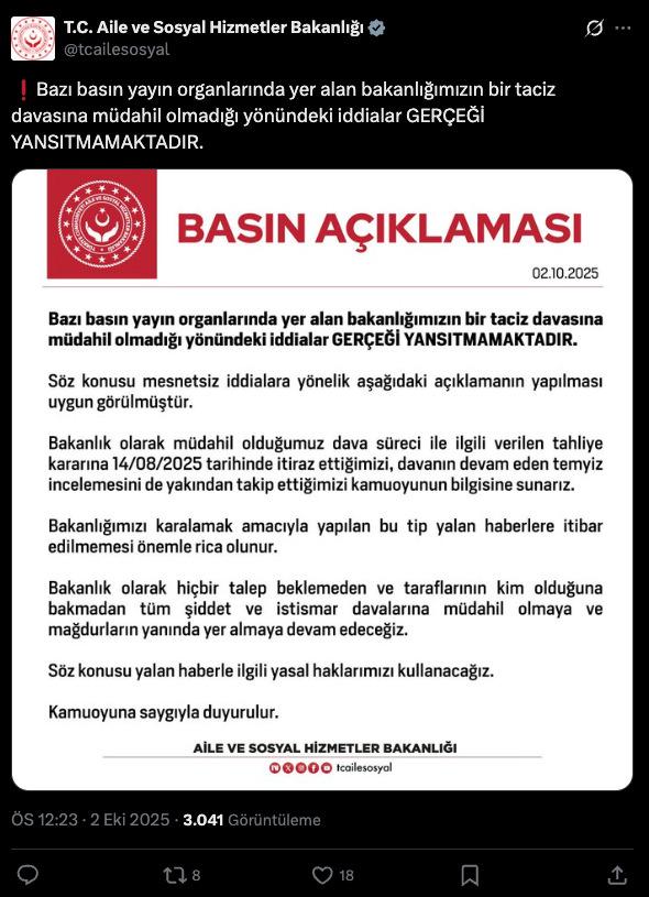 Aile ve Sosyal Hizmetler Bakanlığı