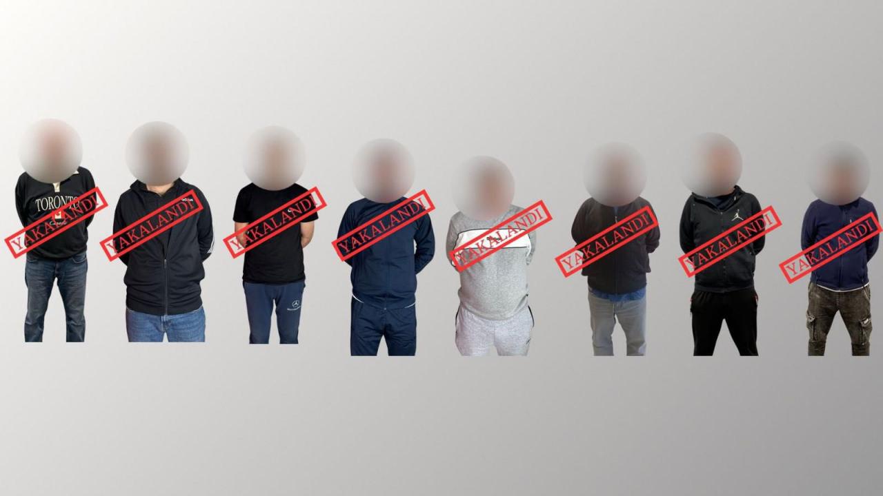Yakalanan suçlulardan bir görüntü