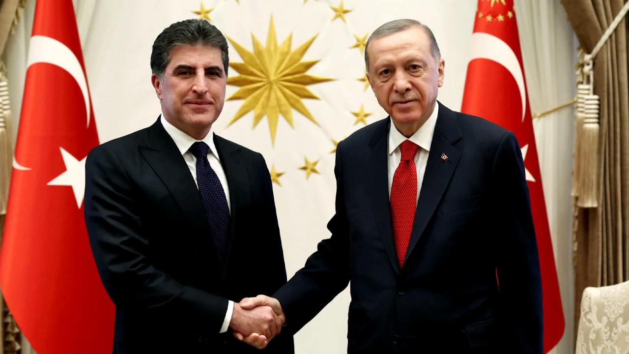 Neçirvan Barzani ve Recep Tayyip Erdoğan