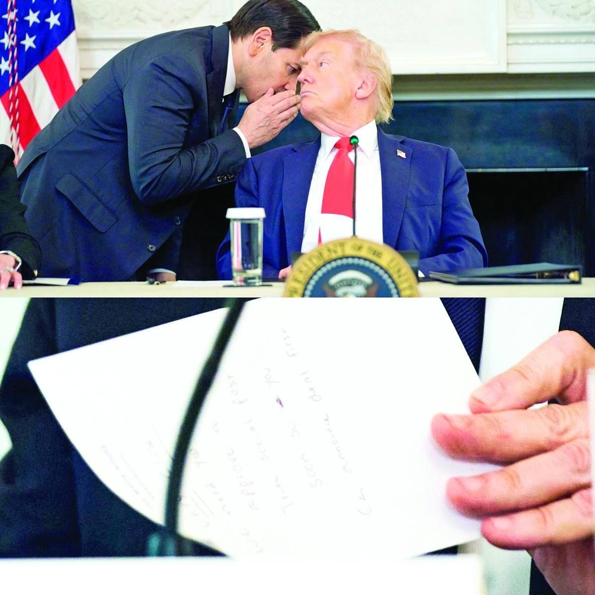 Anlaşmanın sağlandığı haberini Dışişleri Bakanı Rubio, Başkan Trump'a böyle verdi.