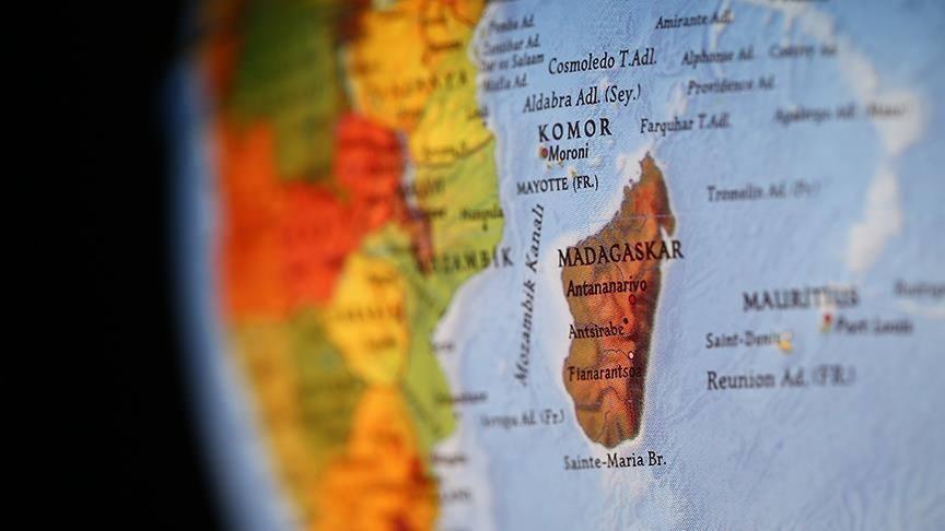 Madagaskar ülkesi harita görünümü