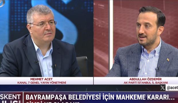 AK Parti İstanbul İl Başkanı Abdullah Özdemir: Özgür Özel'e 3 kuruşluk dava açtık
